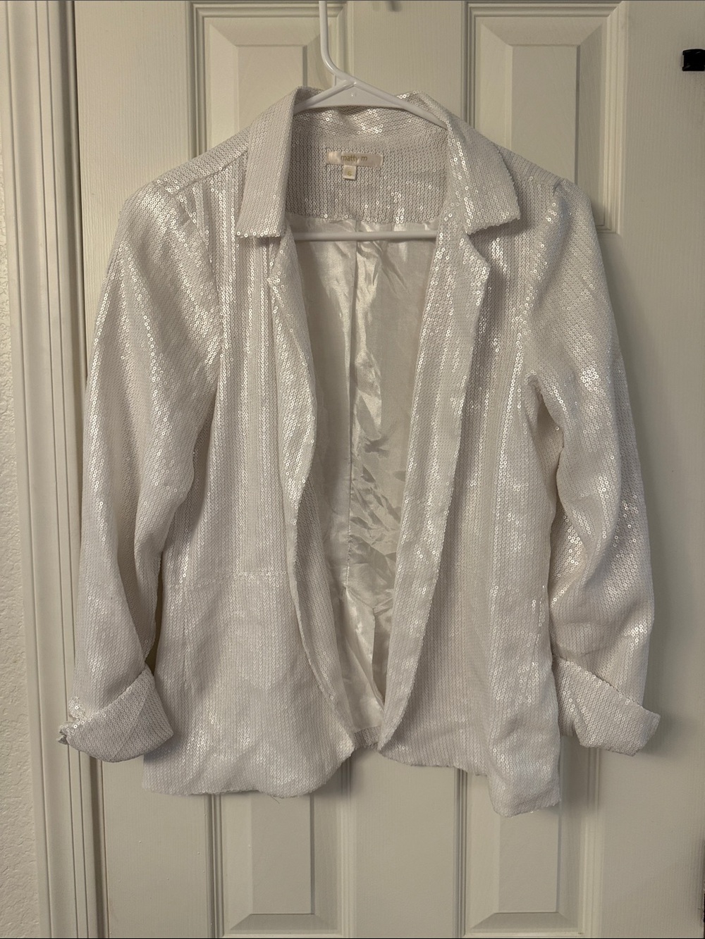 Matty M Ivory Sequin Jacket